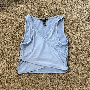 forever 21 light blue criss cross top
